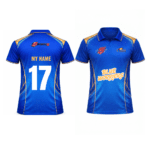MI Fan Jersey | Collar with Half sleeves | Custom Slogan, Name & Number | IPL Cricket T-Shirt | SPORTi5 - Image 2
