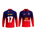 RCB Fan Jersey |Collar With Full Sleeves | Custom Slogan, Name & Number | IPL Cricket T-Shirt | SPORTi5 - Image 3
