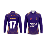 KKR Fan Jersey |Collar With Full Sleeves | Custom Slogan, Name & Number | IPL Cricket T-Shirt | SPORTi5 - Image 4