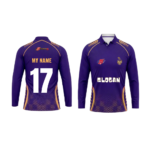 KKR Fan Jersey |Collar With Full Sleeves | Custom Slogan, Name & Number | IPL Cricket T-Shirt | SPORTi5 - Image 3