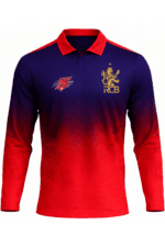 RCB Fan Jersey |Collar With Full Sleeves | Custom Slogan, Name & Number | IPL Cricket T-Shirt | SPORTi5