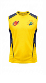CSK Fan Jersey | Round Neck with Sleeve Lees | Custom Slogan, Name & Number | IPL Cricket T-Shirt | SPORTi5