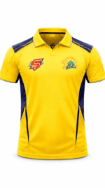 CSK Fan Jersey | Collar with Half sleeves | Custom Slogan, Name & Number | IPL Cricket T-Shirt | SPORTi5