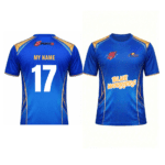 MI Fan Jersey | Round Neck with Half Sleeves | Custom Slogan, Name & Number| IPL Cricket T-Shirt | SPORTi5 - Image 2