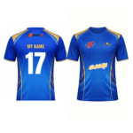 MI Fan Jersey | Round Neck with Half Sleeves | Custom Slogan, Name & Number| IPL Cricket T-Shirt | SPORTi5 - Image 3