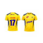 CSK Fan Jersey | Round Neck with Half Sleeves | Custom Slogan, Name & Number| IPL Cricket T-Shirt | SPORTi5 - Image 3