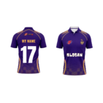 KKR Fan Jersey | Collar with Half sleeves | Custom Slogan, Name & Number | IPL Cricket T-Shirt | SPORTi5 - Image 3