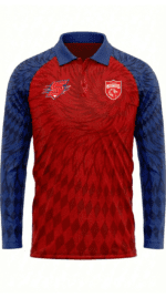 PBKS Fan Jersey | Collar With Full Sleeves | Custom Slogan, Name & Number | IPL Cricket T-Shirt | SPORTi5