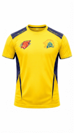 CSK Fan Jersey | Round Neck with Half Sleeves | Custom Slogan, Name & Number| IPL Cricket T-Shirt | SPORTi5