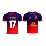 RCB Fan Jersey | Round Neck with Half Sleeves | Custom Slogan, Name & Number| IPL Cricket T-Shirt | SPORTi5 - Image 3