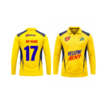 CSK Fan Jersey | Collar With Full Sleeves | Custom Slogan, Name & Number | IPL Cricket T-Shirt | SPORTi5 - Image 3