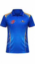 MI Fan Jersey | Collar with Half sleeves | Custom Slogan, Name & Number | IPL Cricket T-Shirt | SPORTi5