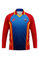 DC Fan Jersey |Collar With Full Sleeves | Custom Slogan, Name & Number | IPL Cricket T-Shirt | SPORTi5